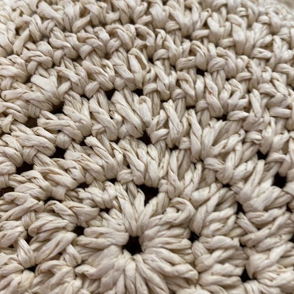 Boho Crochet Adjustable Wide Brim Leather Band Portable Summer Fishermen Hat NEW - Picture 4 of 4